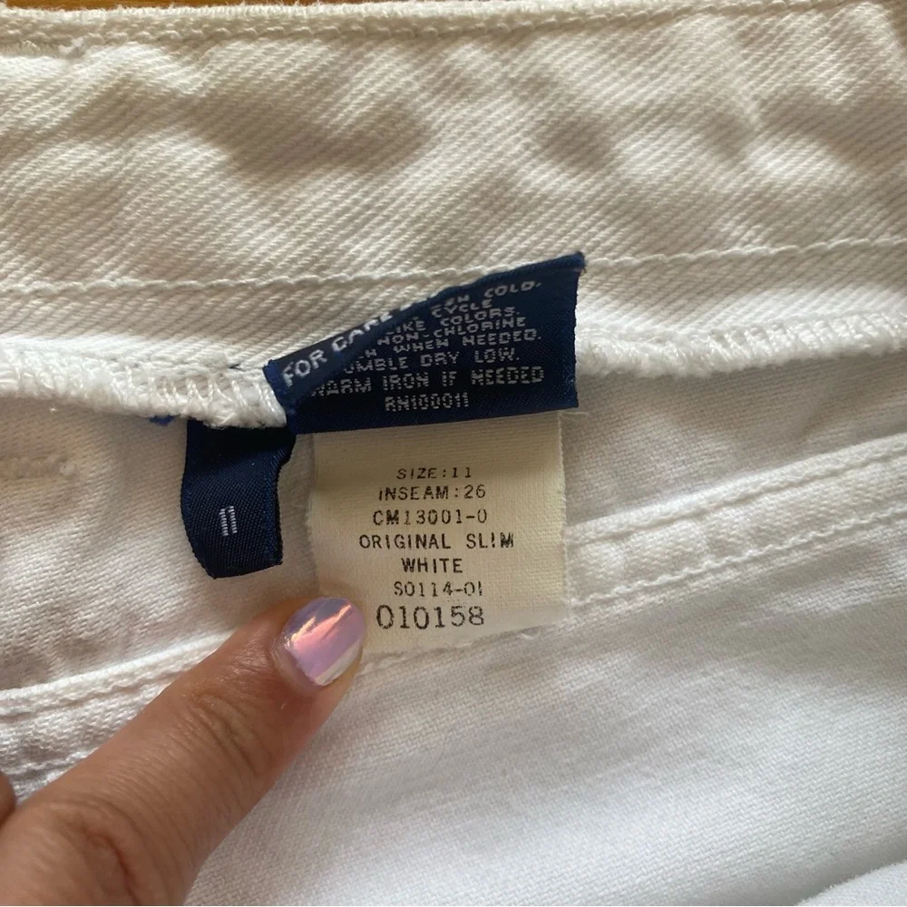 🤍 Vintage BONGO White Jean Shorts - Size 11 / Waist 28” - Picture 3 of 8